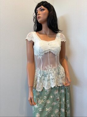 Elegant Lace Blouse in Cream